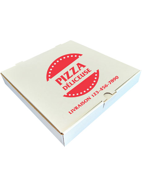 Plain White Pizza Boxes -  E-flute Image 2